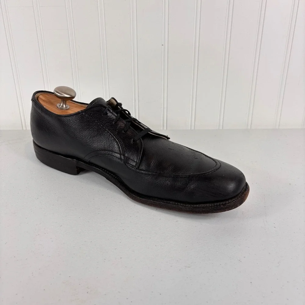 Alden‎ Shoes Mens 12 AA Narrow Moc Toe Blucher Black Leather
